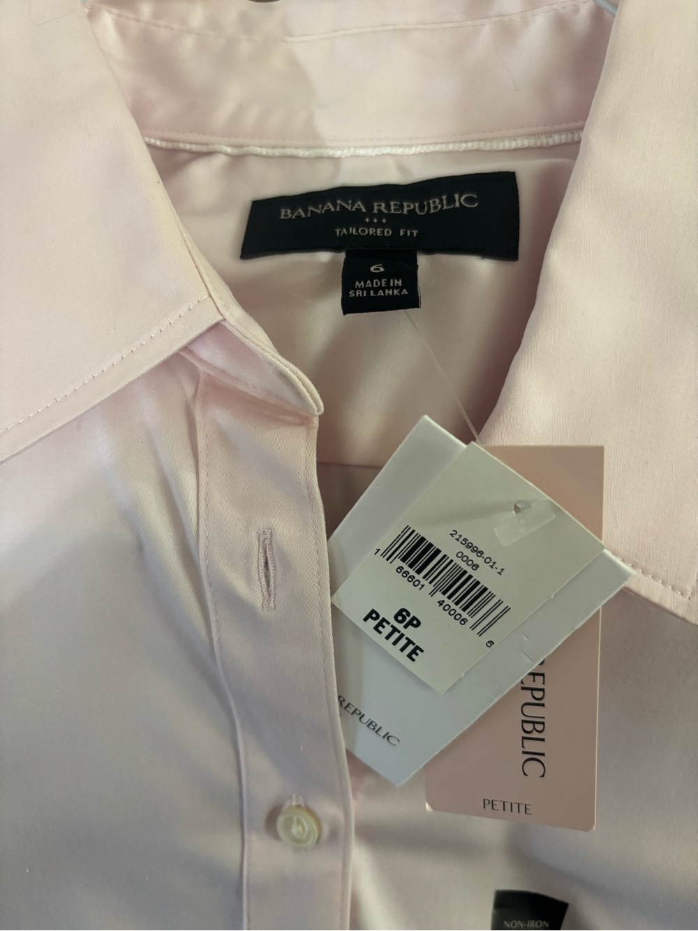 Banana Republic Light Pink Stretch Button-Up Dress Shirt - Picture 2 of 2